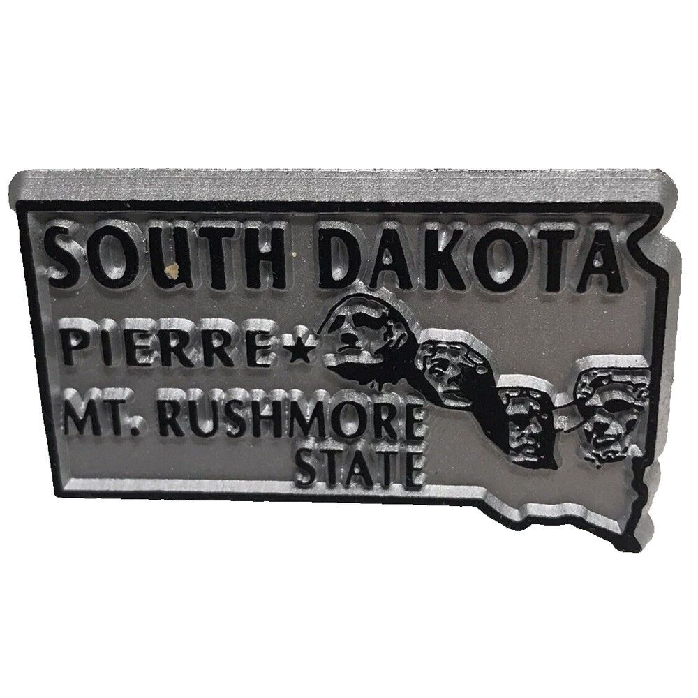 South Dakota Rushmore State Vintage Rubber Fridge Magnet Classic Travel Souvenir